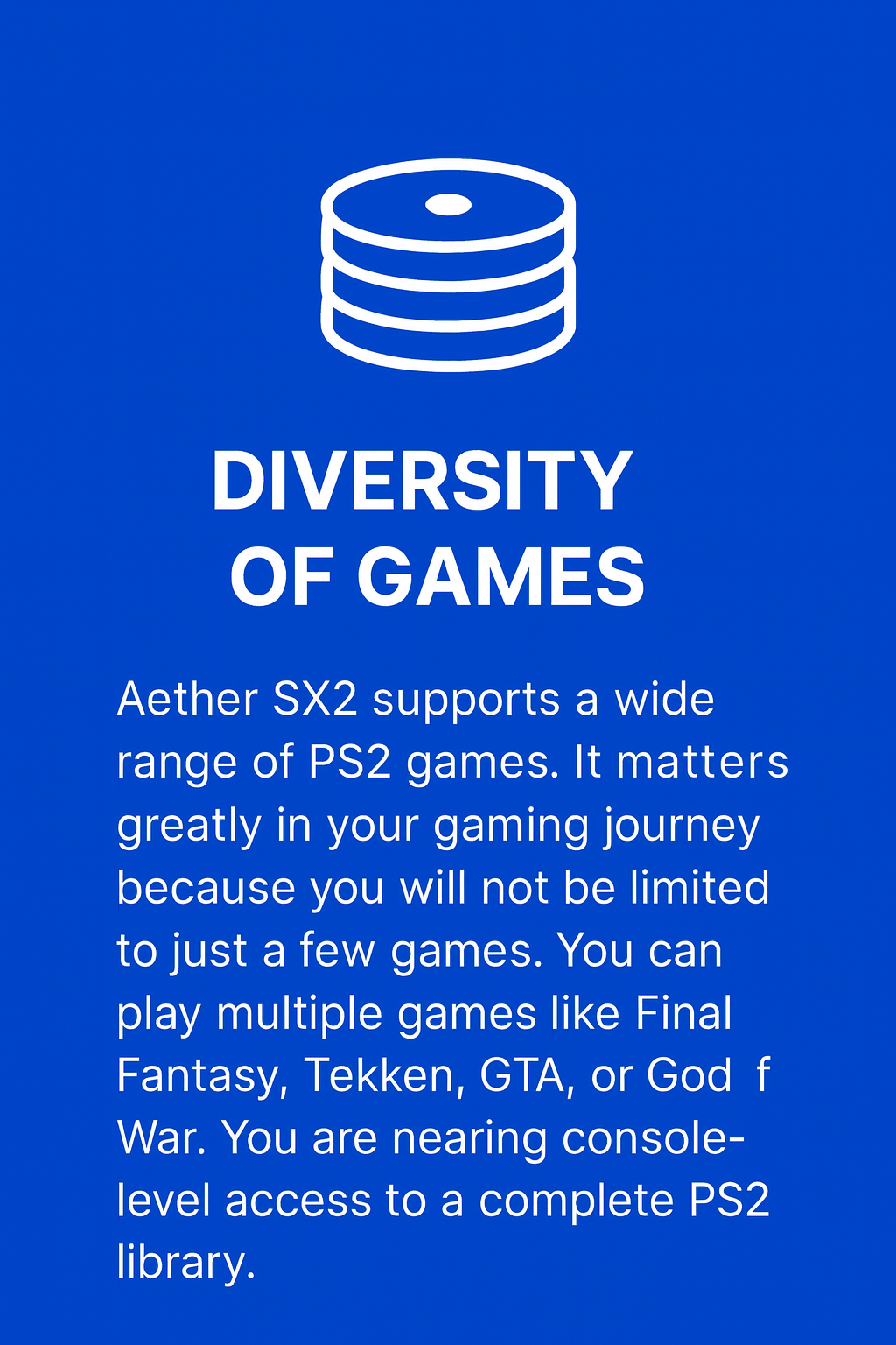 Diversity of Games 2
